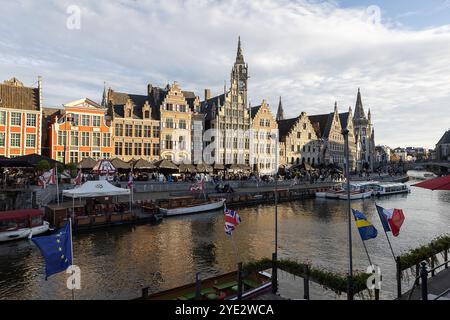 Gent, Belgien. Oktober 2024. Die Abbildung zeigt die Graslei in Gent am Dienstag, den 29. Oktober 2024. BELGA FOTO JAMES ARTHUR GEKIERE Credit: Belga News Agency/Alamy Live News Stockfoto