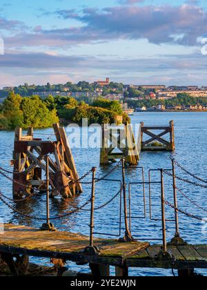 Carfiff Bay at Sunset, Cardiff, Wales, Großbritannien Stockfoto