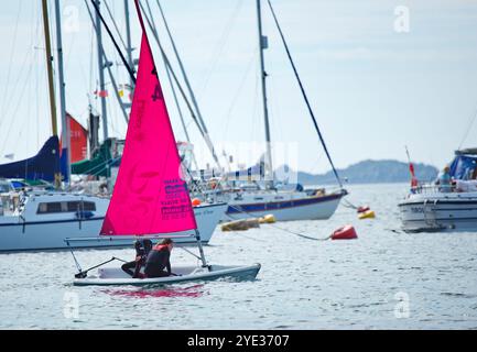 Kinder-Segelclub auf den Scilly-Inseln Stockfoto