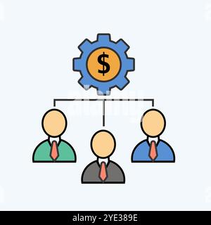 Asset Management Symbol Vektorgrafik Bild. Stock Vektor