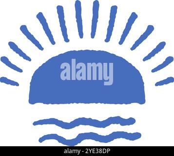 Vektor-Illustration Des Symbols Der Aufgehenden Sonne Stock Vektor