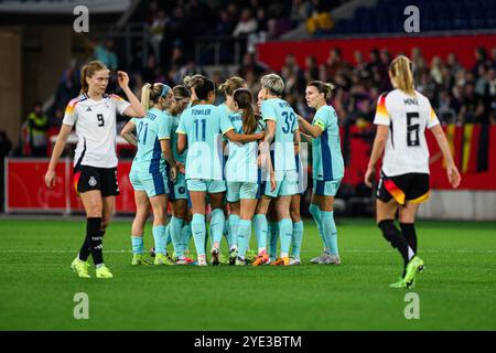 DUISBURG, DEUTSCHLAND - 28. OKTOBER 2024: Freundschaftsspiel der Frauen-Nationalmannschaften Deutschland und Australien in der Schauinsland Reisen Arena Stockfoto