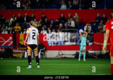 DUISBURG, DEUTSCHLAND - 28. OKTOBER 2024: Freundschaftsspiel der Frauen-Nationalmannschaften Deutschland und Australien in der Schauinsland Reisen Arena Stockfoto