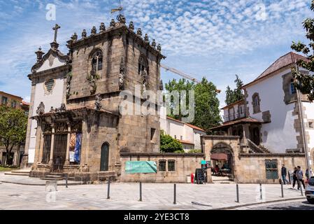 Braga, Portugal - 24. Mai 2024 - Kirche Sao Joao do Souto im Zentrum von Braga, Portugal Stockfoto