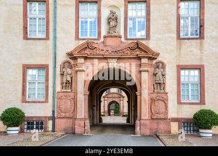 Eingang der Reichsabtei Corvey, Höxter, Nordrhein-Westfalen, Deutschland, Europa Stockfoto