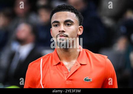 Paris, Frankreich, Frankreich. Oktober 2024. Arthur FILS von Frankreich während des zweiten Tages des Rolex Paris Masters 1000 Tennis Turniers in der Accor Arena am 29. Oktober 2024 in Paris. (Kreditbild: © Matthieu Mirville/ZUMA Press Wire) NUR REDAKTIONELLE VERWENDUNG! Nicht für kommerzielle ZWECKE! Stockfoto