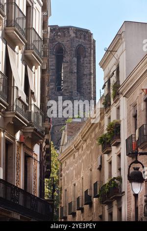 Santa Maria del Pi Barcelona - Spanien Stockfoto