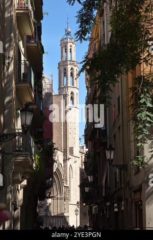 Basilika Santa Maria del Mar - Barcelona - Spanien Stockfoto