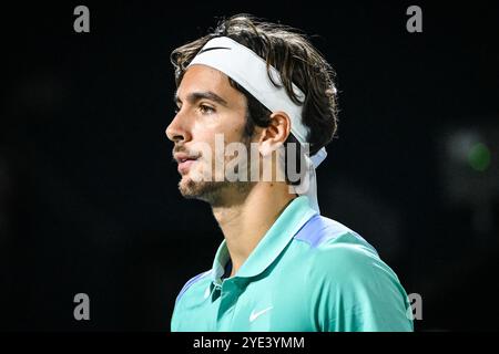 Paris, Frankreich. Oktober 2024. Lorenzo MUSETTI aus Italien am zweiten Tag des Rolex Paris Masters 2024, ATP Masters 1000 Tennisturniers am 29. Oktober 2024 in der Accor Arena in Paris, Frankreich - Foto Matthieu Mirville/DPPI Credit: DPPI Media/Alamy Live News Stockfoto