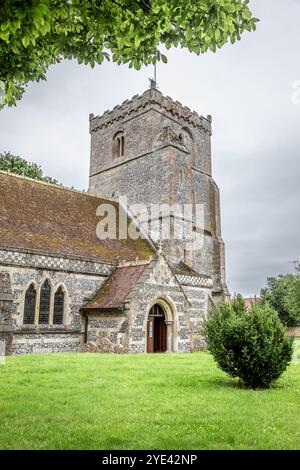 All Saints Church, Enford, Wiltshire, England, Großbritannien Stockfoto