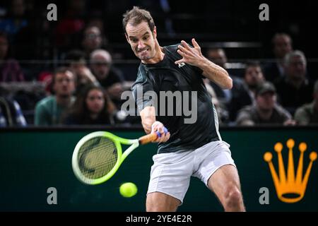 Paris, Frankreich. Oktober 2024. Richard GASQUET aus Frankreich während des zweiten Tages des Rolex Paris Masters 2024, ATP Masters 1000 Tennisturniers am 29. Oktober 2024 in der Accor Arena in Paris, Frankreich - Foto Matthieu Mirville/DPPI Credit: DPPI Media/Alamy Live News Stockfoto