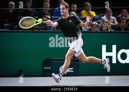 Paris, Frankreich. Oktober 2024. Richard GASQUET aus Frankreich während des zweiten Tages des Rolex Paris Masters 2024, ATP Masters 1000 Tennisturniers am 29. Oktober 2024 in der Accor Arena in Paris, Frankreich - Foto Matthieu Mirville/DPPI Credit: DPPI Media/Alamy Live News Stockfoto
