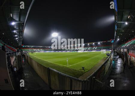 NIJMEGEN, 29-10-2024, Goffert Stadium, Fußball, niederländischer Pokal, Staffel 2024/2025, Innenansicht während des Spiels NEC - PEC Zwolle Credit: Pro Shots/Alamy Live News Stockfoto