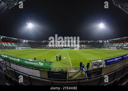 NIJMEGEN, 29-10-2024, Goffert Stadium, Fußball, niederländischer Pokal, Staffel 2024/2025, Innenansicht während des Spiels NEC - PEC Zwolle Credit: Pro Shots/Alamy Live News Stockfoto