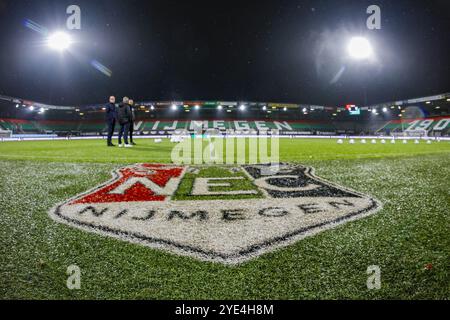 NIJMEGEN, 29-10-2024, Goffert Stadium, Fußball, niederländischer Pokal, Staffel 2024/2025, Innenansicht während des Spiels NEC - PEC Zwolle Credit: Pro Shots/Alamy Live News Stockfoto