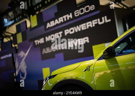 Balocco, Italien. Oktober 2024. Abarth 600e Media Drive in Balocco, Nordwesten Italiens - Dienstag, 29. Oktober 2024. Sport - Fußball (Foto: Marco Alpozzi/Lapresse) Credit: LaPresse/Alamy Live News Stockfoto