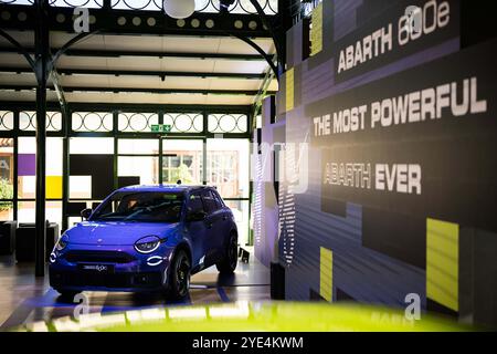 Balocco, Italien. Oktober 2024. Abarth 600e Media Drive in Balocco, Nordwesten Italiens - Dienstag, 29. Oktober 2024. Sport - Fußball (Foto: Marco Alpozzi/Lapresse) Credit: LaPresse/Alamy Live News Stockfoto