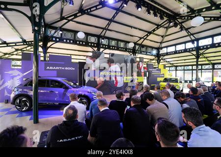 Balocco, Italien. Oktober 2024. Francesco Morosini – FIAT Serial Life & Abarth Manager sprechen während des Abarth 600e Media Drive in Balocco, Nordwesten Italiens – Montag, 29. Oktober 2024. Sport - Fußball (Foto: Fabio Ferrari/LaPresse) Credit: LaPresse/Alamy Live News Stockfoto