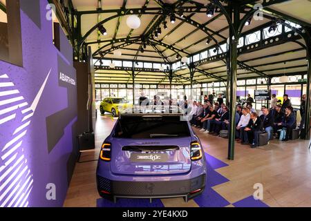 Balocco, Italien. Oktober 2024. Gaetano Thorel, Leiter der FIAT und Abarth Extended Europe, sprechen während des Abarth 600e Media Drive in Balocco, Nordwest-Italien, am Montag, 29. Oktober 2024. Sport - Fußball (Foto: Fabio Ferrari/LaPresse) Credit: LaPresse/Alamy Live News Stockfoto