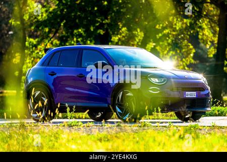 Balocco, Italien. Oktober 2024. Abarth 600e Media Drive in Balocco, Nordwesten Italiens - Dienstag, 29. Oktober 2024. Sport - Fußball (Foto: Spada/Lapresse) Credit: LaPresse/Alamy Live News Stockfoto