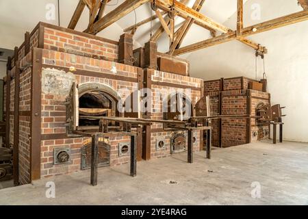 Krematorium KZ-Gedenkstätte Dachau, Bayern, Deutschland | Krematoria, KZ-Gedenkstätte Dachau, Bayern, Deutschland Stockfoto