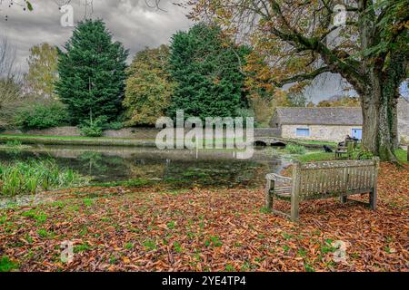 Shilton Village Ford in Oxfordshire Stockfoto