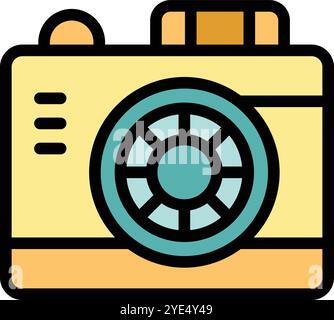 Einfaches Symbol einer Kamera, das Fotografie und Bilderfassung darstellt Stock Vektor