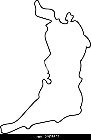 Einfaches Kartensymbol der Präfektur Osaka. Editierbarer Vektor. Stock Vektor