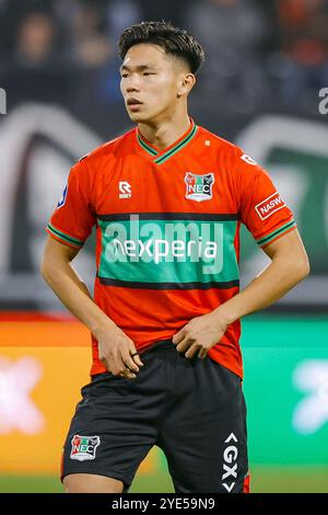 NIJMEGEN, 29-10-2024, Goffert Stadium, Fußball, niederländischer Pokal, Staffel 2024/2025, während des Spiels NEC - PEC Zwolle Credit: Pro Shots/Alamy Live News Stockfoto