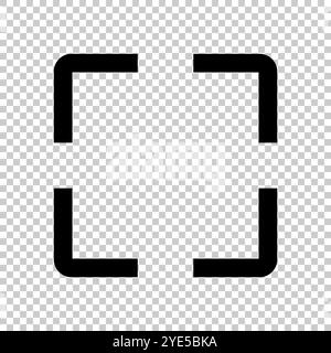 Scan-Frame-Symbol isoliert auf transparentem Hintergrund. Editierbarer Vektor. Stock Vektor