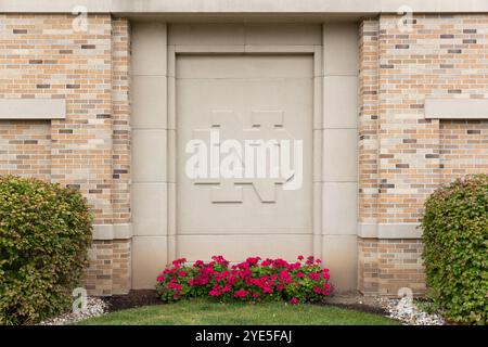 Die University of Notre Dame ist eine private katholische Forschungsuniversität, die 1842 gegründet wurde. Stockfoto