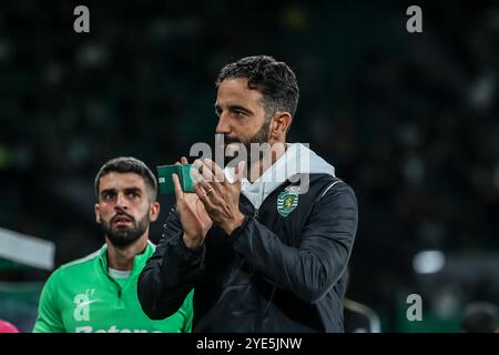 Lissabon, Portugal . Oktober 2024. Lissabon, Portugal, 5. Oktober 2024: Ruben Amorim Sporting CP Coach in Aktion während des TACA da Liga Spiels zwischen Sporting CP gegen CD Nacional im Estadio Jose Alvalade, Lissabon am 29. Oktober 2024 (João Bravo /SPP) Credit: SPP Sport Press Photo. /Alamy Live News Stockfoto