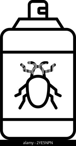 Symbol für Pestizide. Symbol für Insektizide. Editierbarer Vektor. Stock Vektor