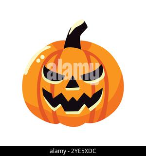 Furchterregende Halloween Kürbis Vektor Clip Art für Spooky Kreationen Stock Vektor