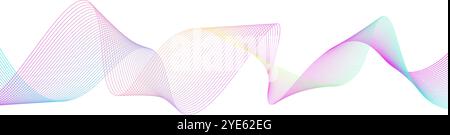 Buntes abstraktes Wellenmuster. Vektorabbildung Stock Vektor