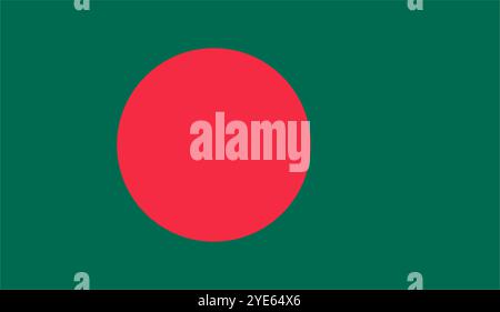 Bangladesch Flaggensymbol. Islam. Editierbarer Vektor. Stock Vektor