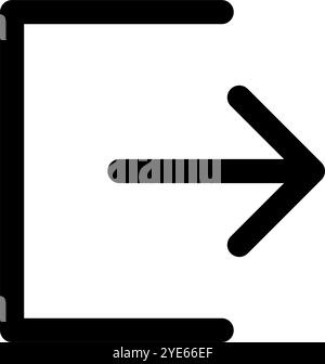 Einfaches Abmelde- und Abmeldesymbol. Editierbarer Vektor. Stock Vektor