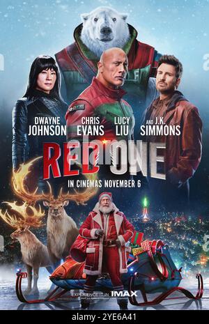 ERSCHEINUNGSDATUM: 14. November 2024. TITEL: Red One STUDIO: MGM Films REGISSEUR: Jake Kasden HANDLUNG: Nachdem der Weihnachtsmann (Codename: Red One) entführt wurde, muss sich der Sicherheitschef des Nordpols (Dwayne Johnson) mit dem berüchtigtsten Kopfgeldjäger der Welt (Chris Evans) in einer actiongeladenen Mission zusammenschließen, um Weihnachten zu retten. MIT DWAYNE JOHNSON, CHRIS EVANS, LUCY LIU und J.K. SIMMONS (Credit Image: © MGM Films/Entertainment Pictures/ZUMAPRESS.com) NUR ZUR REDAKTIONELLEN VERWENDUNG! Nicht für kommerzielle ZWECKE! Stockfoto