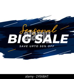 Saisonale große Verkauf Banner Vorlage Design Stock Vektor