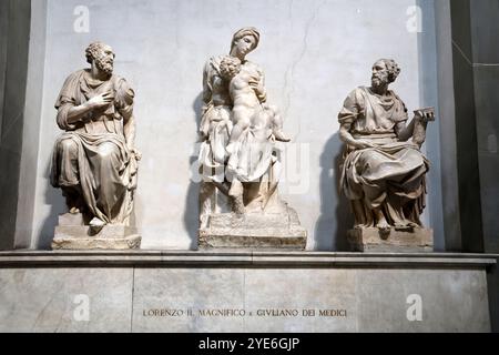 Statue der Familie Medici in der Medici-Kapelle in Florenz Italien Stockfoto