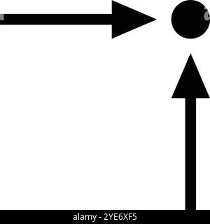 Koordinatenpunkt-Symbol-Design Stock Vektor