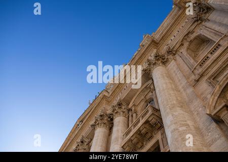 Piazza San Pietro con Basilica di San Pietro a Roma, Città del Vaticano Stockfoto