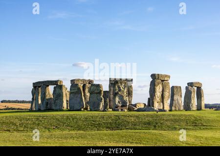 Monument of Stonehenge an einem Nachmittag in England Stockfoto