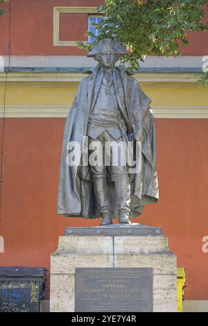 Friedrich-Wilhelm-von-Steuben-Denkmal, Schlossstraße, Potsdam, Brandenburg, Deutschland, Europa Stockfoto