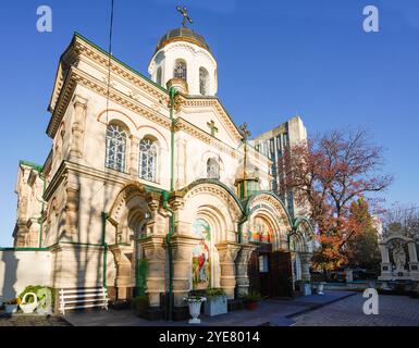 Chisinau, Moldawien. Oktober 2024. Außenansicht der Kirche der Verklärung des Erlösers im Stadtzentrum Stockfoto