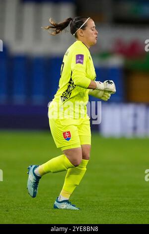 Cardiff, UK, 29 Oct 2024 Maria Korenciova aus der Slowakei während der Europameisterschaft der Frauen 2025 - Play-offs Runde 1 im Cardiff City Stadium Cardiff Vereinigtes Königreich am 29. Oktober 2024 Graham Glendinning / Alamy Live News Stockfoto