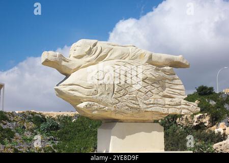 Ayia Napa, Zypern. 30. Oktober 2024. Wunderschöne Kunstwerke im Ayia Napa International Sculpture Park. Stockfoto