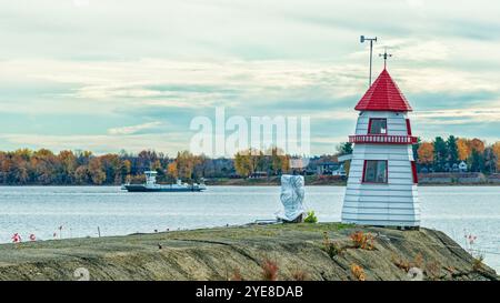 Oka Lighthouse - mehrere Ausblicke Stockfoto