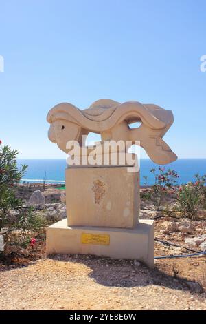 Ayia Napa, Zypern. 30. Oktober 2024. Wunderschöne Kunstwerke im Ayia Napa International Sculpture Park. Stockfoto