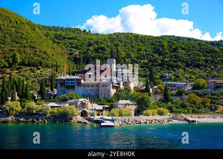 Docheiariou ist ein östlich-orthodoxes Kloster im Klosterstaat Athos in Griechenland Stockfoto